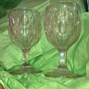 Pair of Vintage Goblets -  Clear